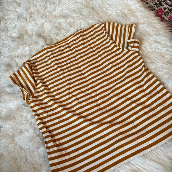 Everlane Mustard and White Striped Tee - Picture 3 of 3